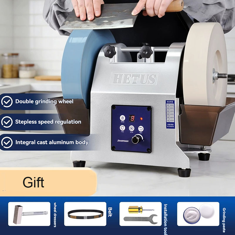 Commercial Kitchen Knife Sharpener - 10-дюймовый электрический точильный станок с двумя