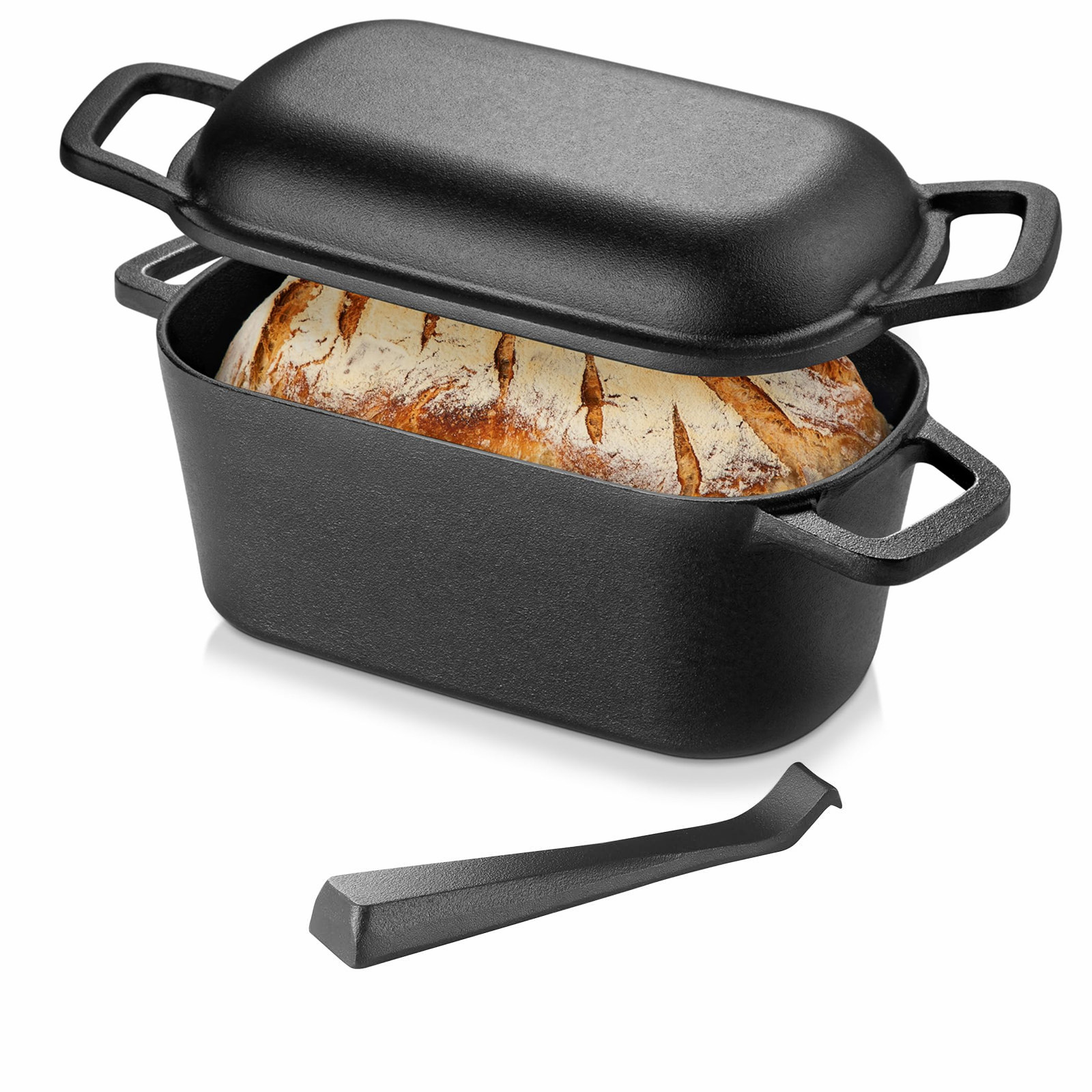 Crepe Maker Griddle - Чугунная овальная жаровня-гриль 2-в-1 (3,6 л)